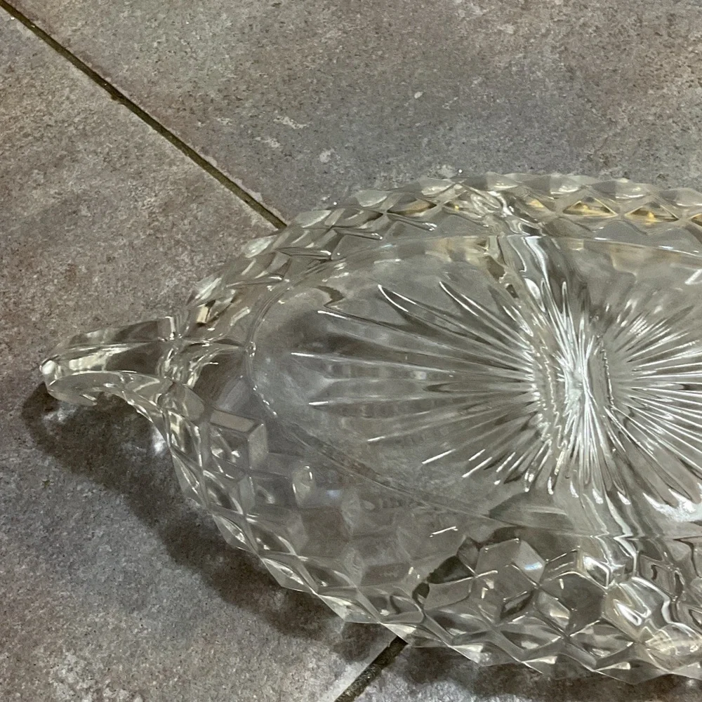 Elegant Clear Glass Serving Tray